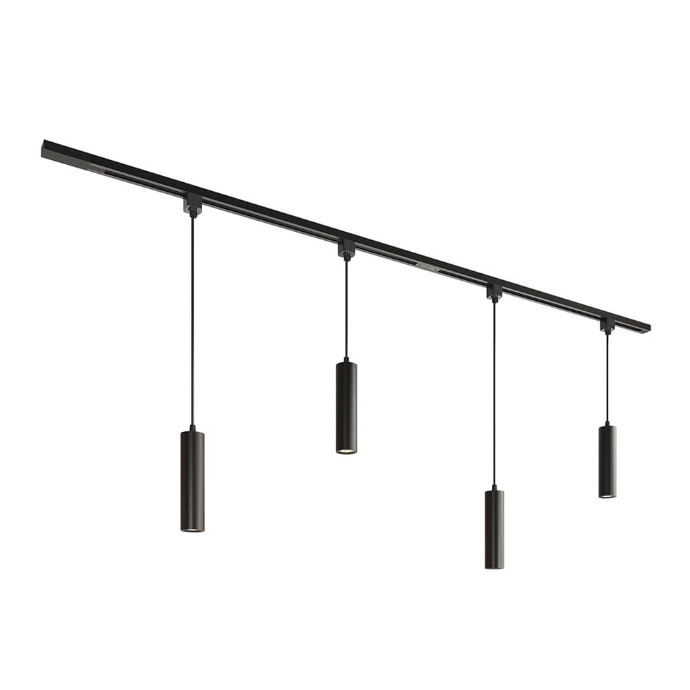 Taros Railverlichting Pakket - Recht - 2x 1 m rail - 4 hanglamp - Incl. 2700K GU10 - IP20 - Modulair - 230V | HOFTRONIC