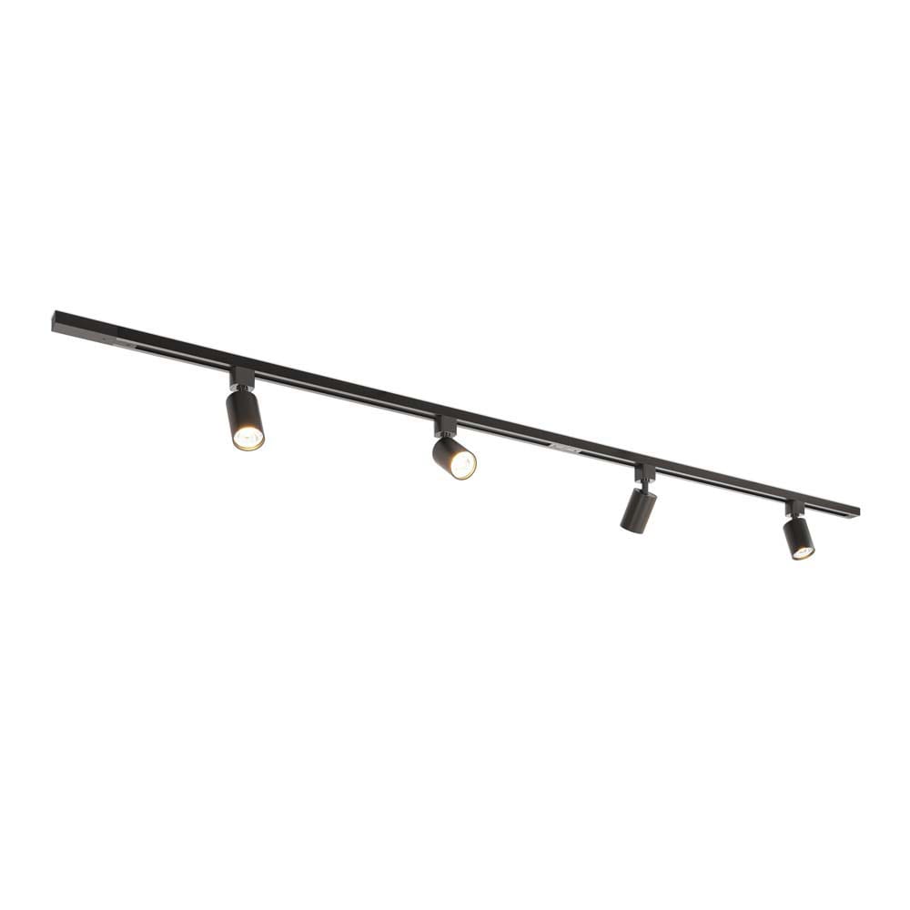 Taros Railverlichting Pakket - Recht - 2x 1 m rail - 4 railspots - Excl. Lichtbron - IP20 - Modulair - 230V | HOFTRONIC