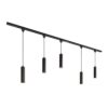 Taros Railverlichting Pakket - Recht - 2x 1 m rail - 5 hanglamp - Incl. 2700K GU10 - IP20 - Modulair - 230V | HOFTRONIC