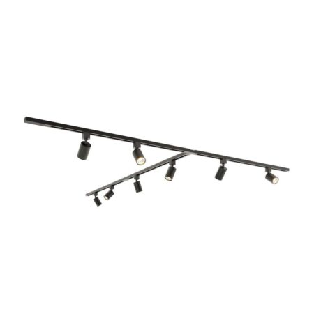 Taros Railverlichting Pakket - T-vorm - 4x 1m rail - 8 railspots - Excl. Lichtbron - IP20 - Modulair - 230V | HOFTRONIC