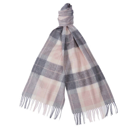 Tartan Cashmere Scarf pink/grey | Barbour