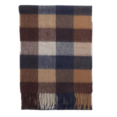 Tartan Scarf Large Tattersall Midnight Oak | Barbour