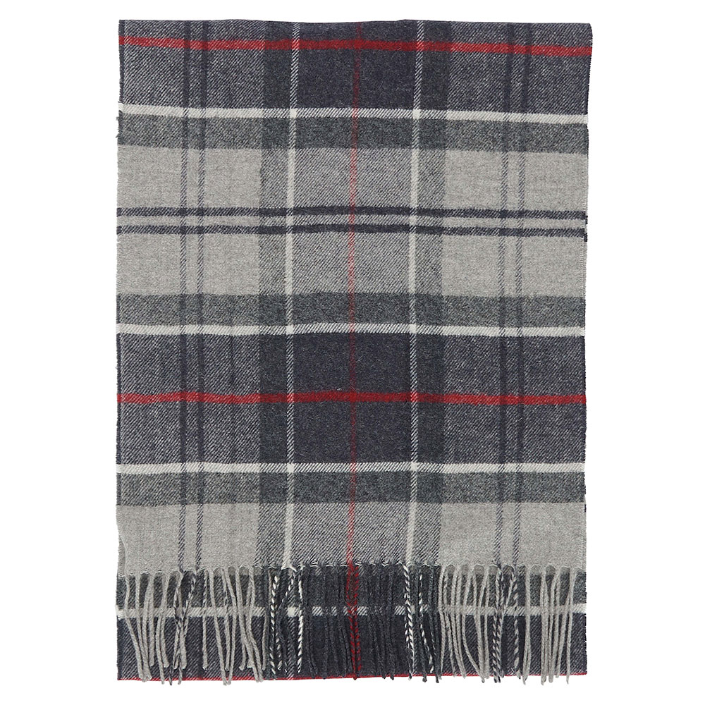 Tartan scarf Yaxley Blue Granite | Barbour
