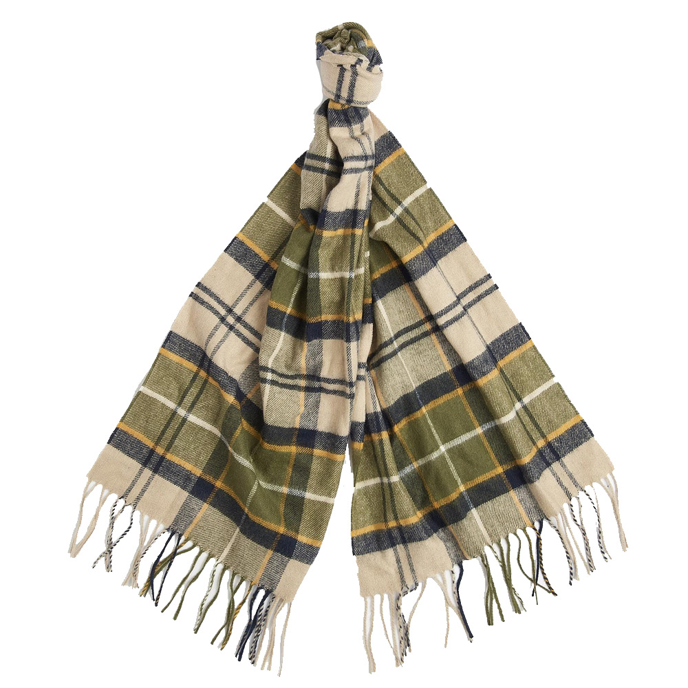 Tartan scarf Yaxley Forest Mist | Barbour