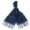 Tartan scarf lambswool Seaweed tartan | Barbour