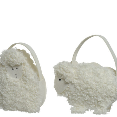Tasje teddy schaap L7.5-W28-H28cm | Decoris