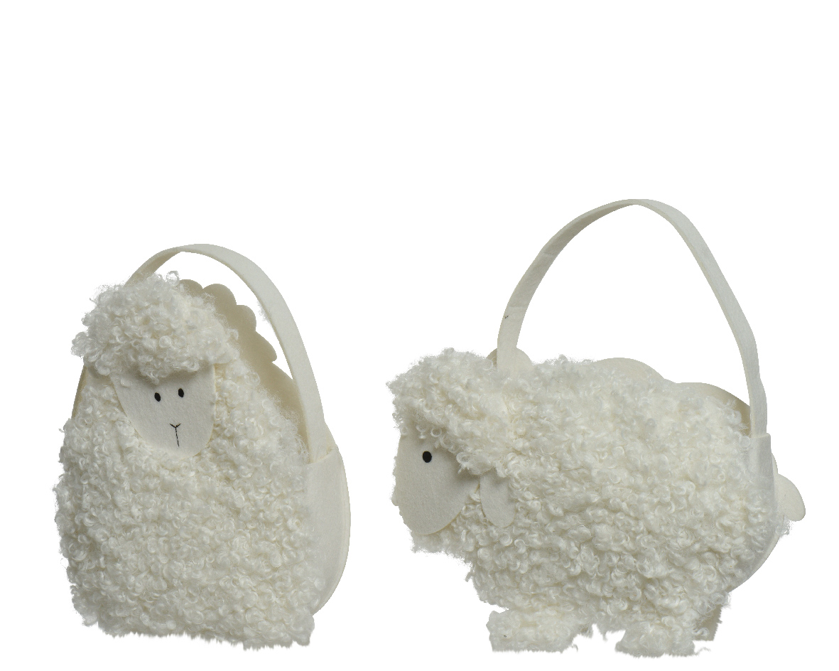 Tasje teddy schaap L7.5-W28-H28cm | Decoris