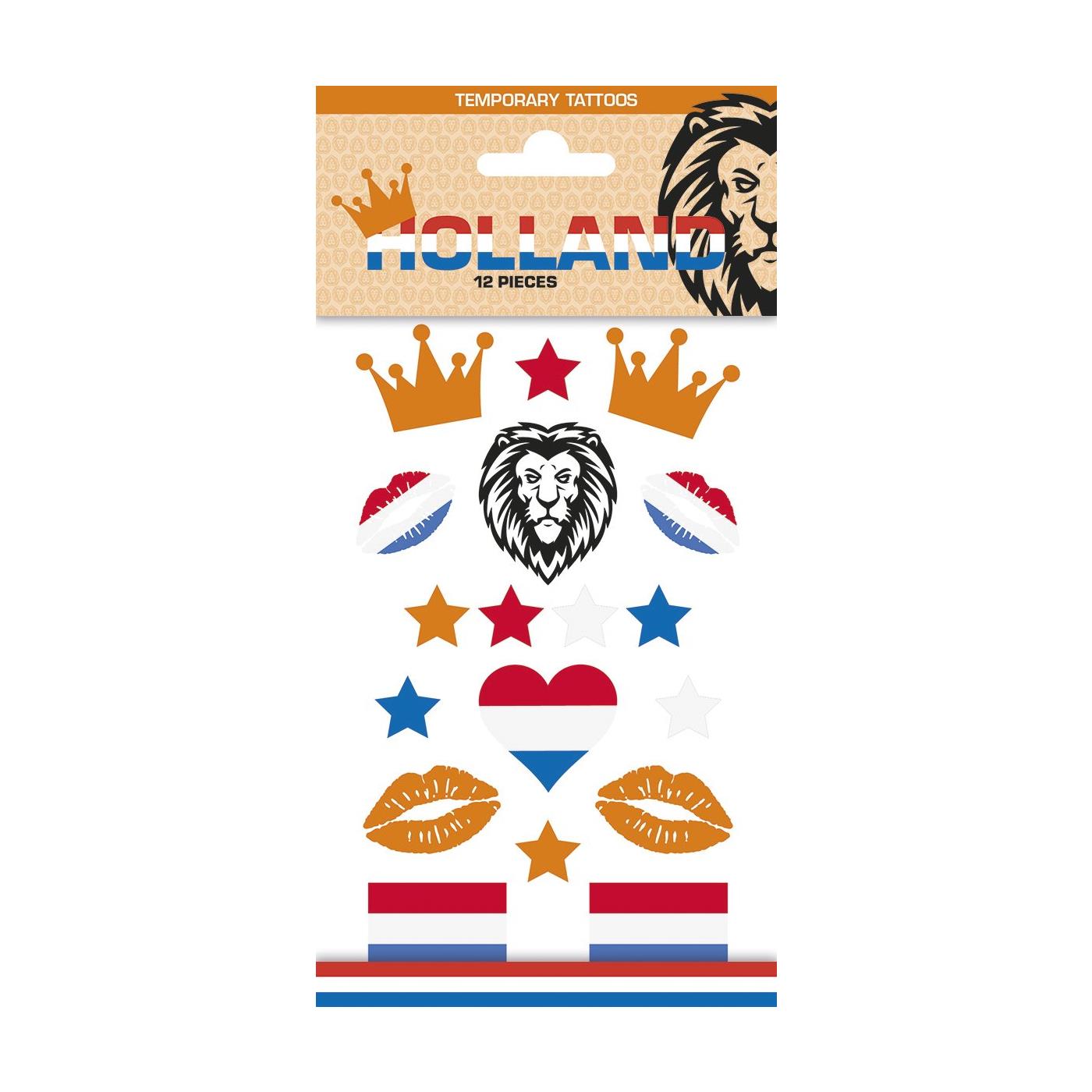 Tattooset Holland 12-delig | Merkloos