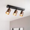 Taurus bronzo III by LUSENZ - 3-lichts plafondspot met kantelbare geborstelde bronzen spots en matzwarte basis | LUSENZ