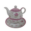 Tea for one bloemen roze | Clayre&Eef