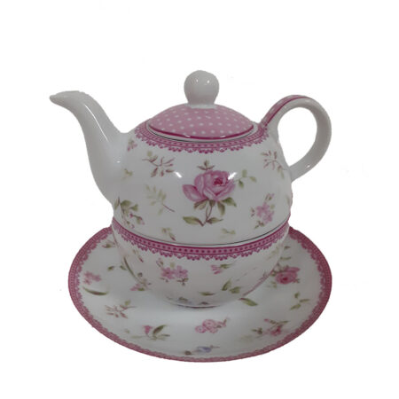 Tea for one bloemen roze | Clayre&Eef
