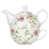 Tea for one bloemen wit/roze | Clayre&Eef