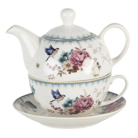 Tea for one vogel bloemen | Clayre&Eef