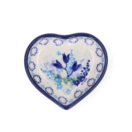 Teabag dish heart - Blue Garden | Bunzlau Castle
