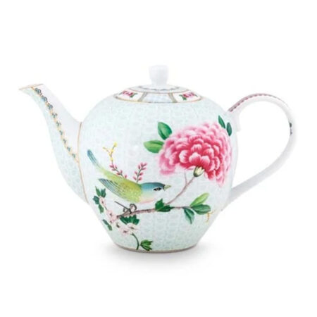 Teapot L Blushing Birds White 1.6 ltr | PiP Studio