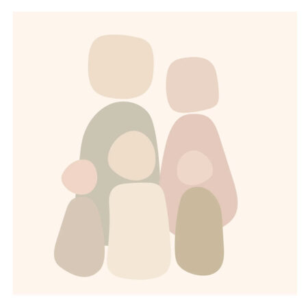 Tegeltje "Family of Five" |