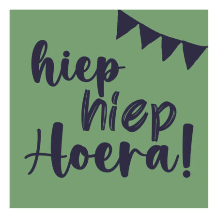 Tegeltje "Hiep Hiep Hoera" |