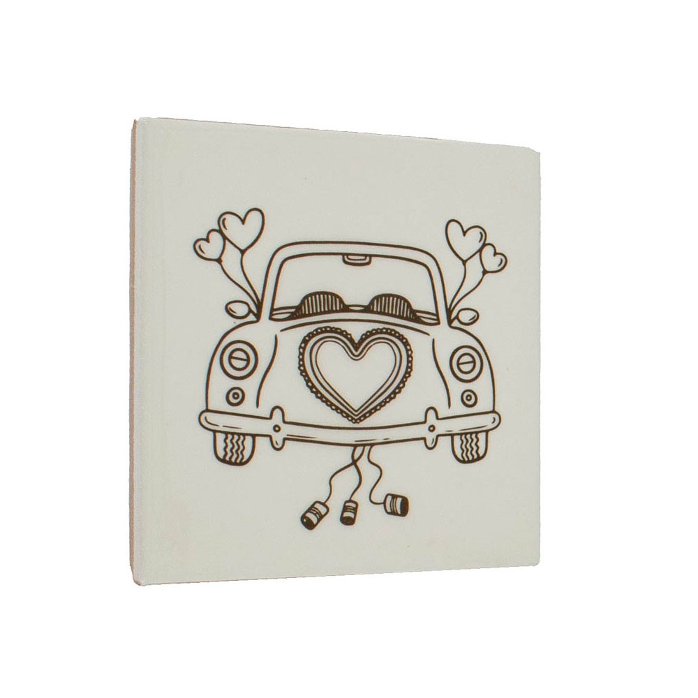 Tegeltje Just married |