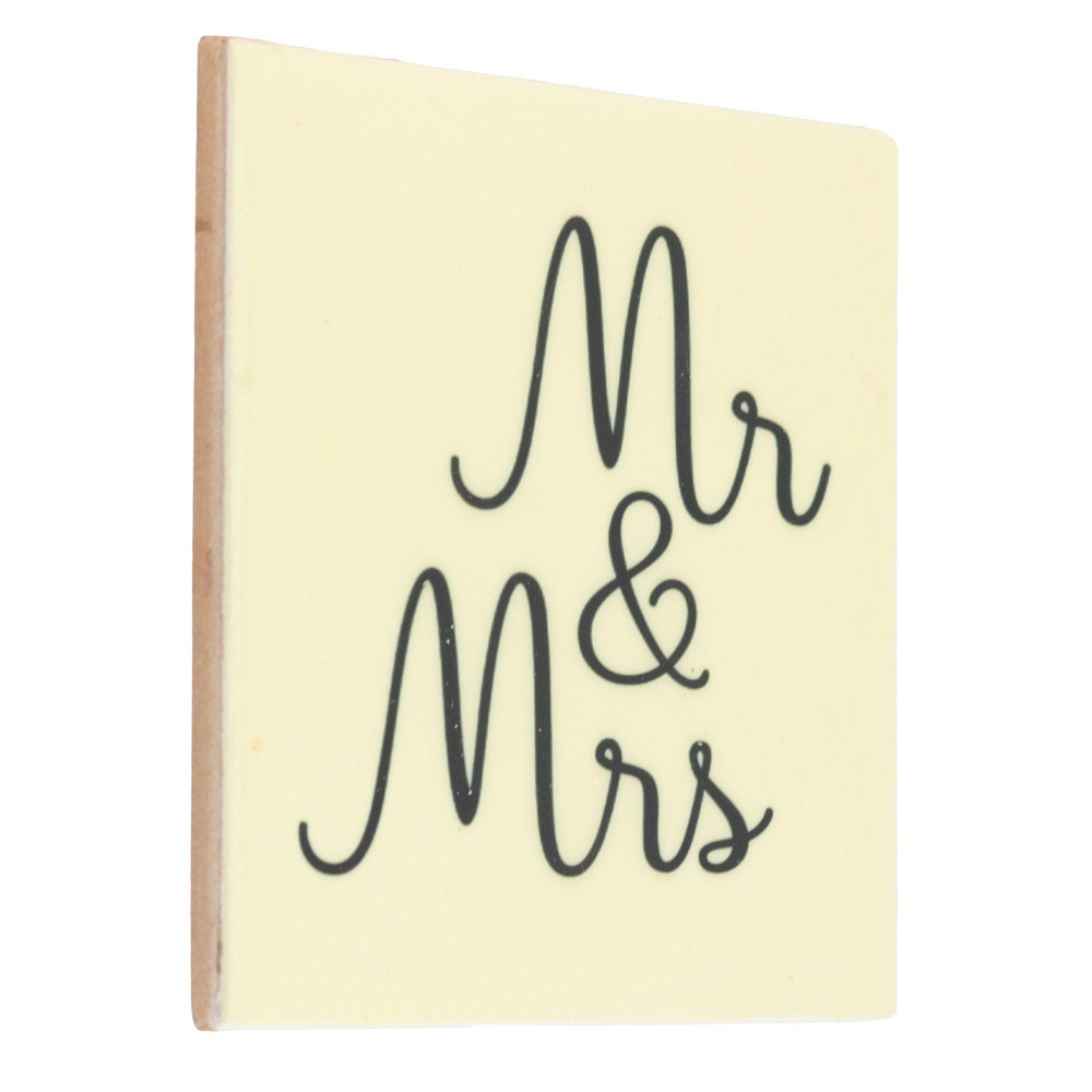 Tegeltje "Mr & Mrs" |