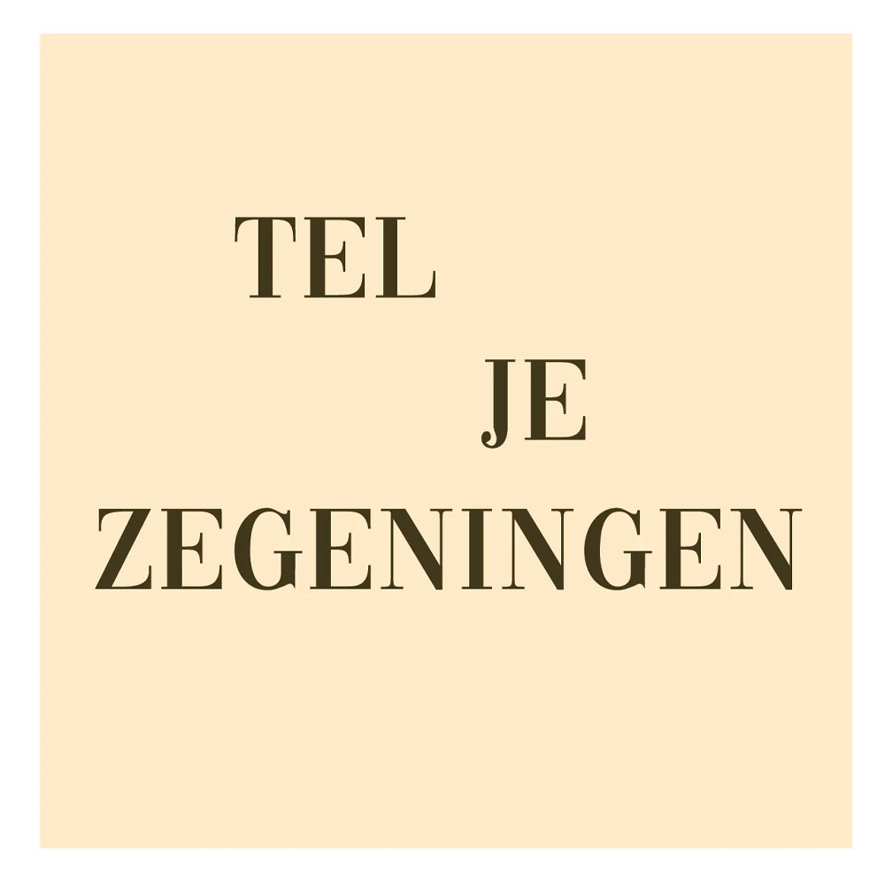 Tegeltje "Tel je zegeningen" |