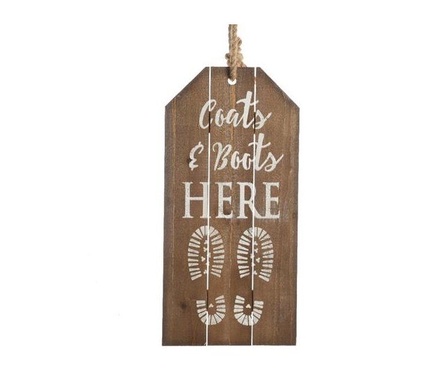 Tekstbord 51x24.5x3cm hout | Decoris