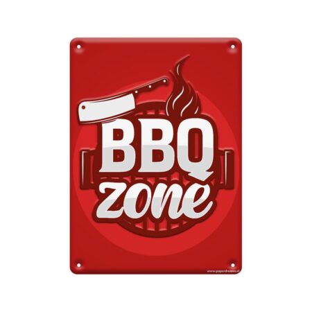 Tekstbord metaal - BBQ zone | Paperdreams