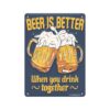 Tekstbord metaal - Beer is better | Paperdreams