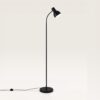 Tervon - Zwarte Staande lamp Metaal 150 cm - Modern design - Woonkamer lamp - E27 fitting - Verstelbare metalen kap - Mat - Met voetschakelaar | LUSENZ