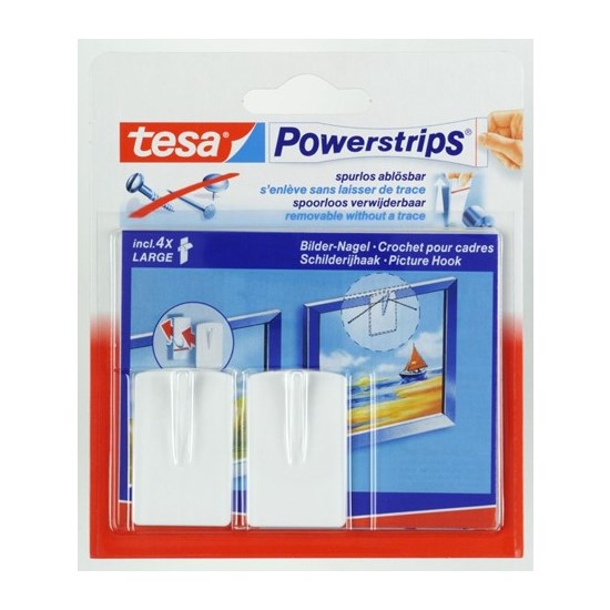 Tesa schilderijhaak powerstrips wit | Tesa