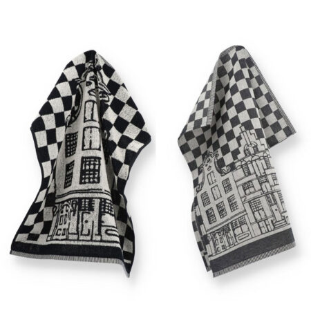 Thee- en keukendoek Canal Houses - Rijksmuseum Black | Bunzlau Castle