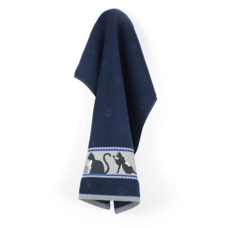 Thee- en keukendoek Cats Dark Blue | Bunzlau Castle