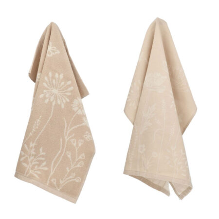 Thee- en keukendoek Wild Flowers Sand | Bunzlau Castle
