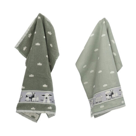 Thee- en keukendoek schaap Green | Bunzlau Castle