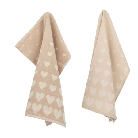 Thee- en keukendoek set Hearts Sand |