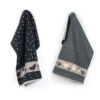 Thee- en keukendoek set met kippen Black | Bunzlau Castle