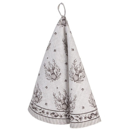 Theedoek Beige Bruin Hert | Clayre&Eef
