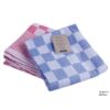 Theedoek katoen ruit blauw