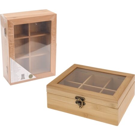 Theedoos bamboe 21x16x8cm | Excellent Houseware