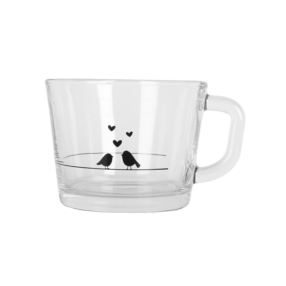Theeglas 350ml met vogeltjes | Clayre&Eef