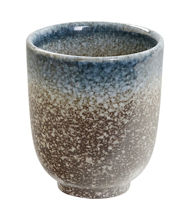 Theekop Grijs/Wit Marmer Effect - Tajimi - 7 x 8.5cm | Tokyo Design Studio