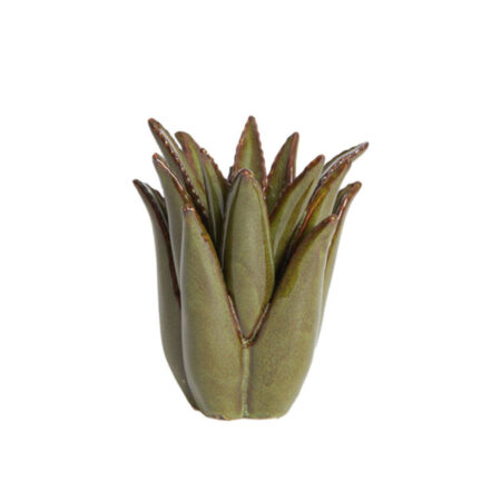 Theelicht Cactus keramiek donker groen S | Light & Living
