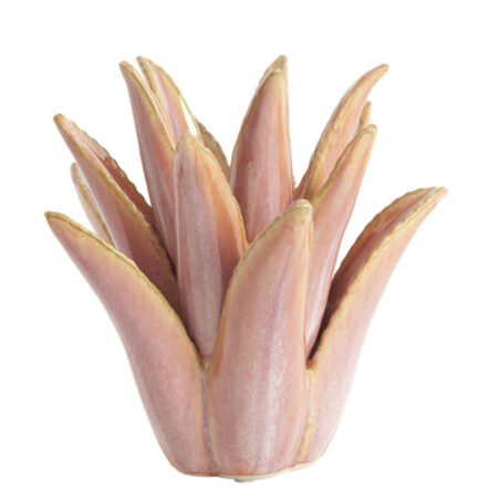 Theelicht Cactus keramiek koraal L | Light & Living