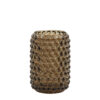 Theelicht Palet glas dk bruin L |