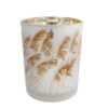 Theelicht Straw M grijs glas |
