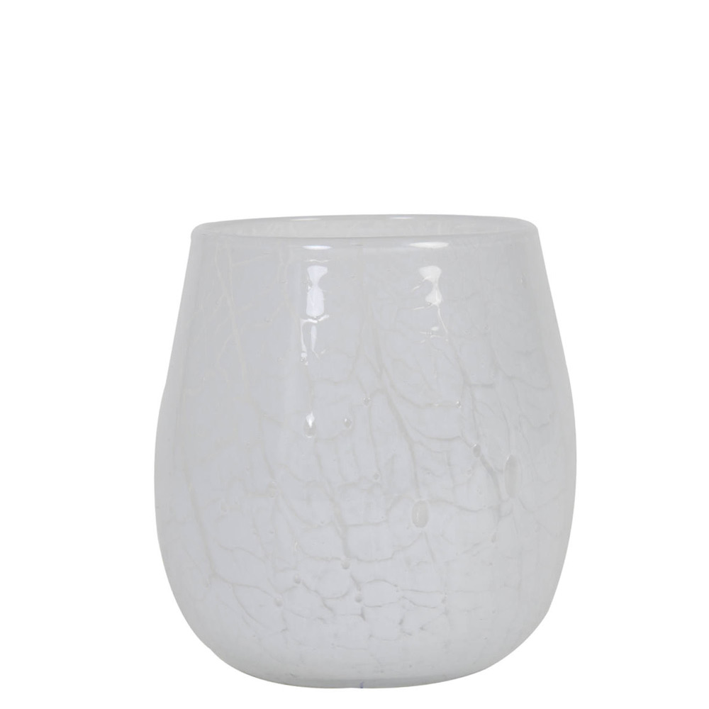 Theelicht Sylas glas wit L |