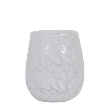 Theelicht Sylas glas wit M |