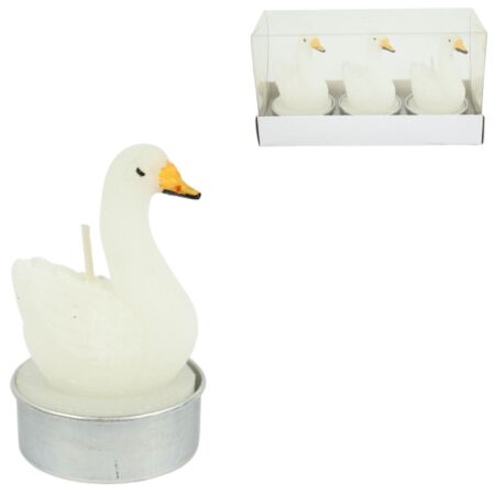 Theelicht Zwaan wit 6