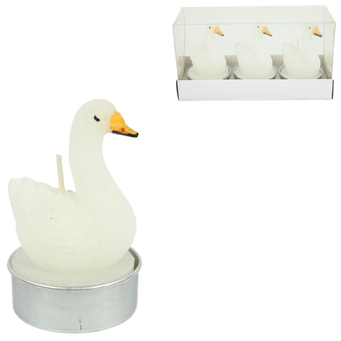 Theelicht Zwaan wit 6