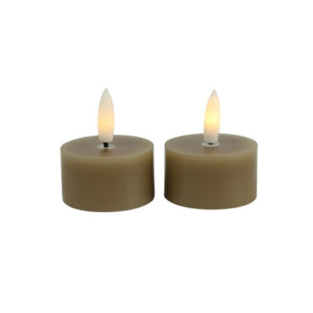 Theelicht rustiek Lyon Beige set2 | Countryfield