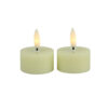 Theelicht rustiek Lyon Creme set2 | Countryfield